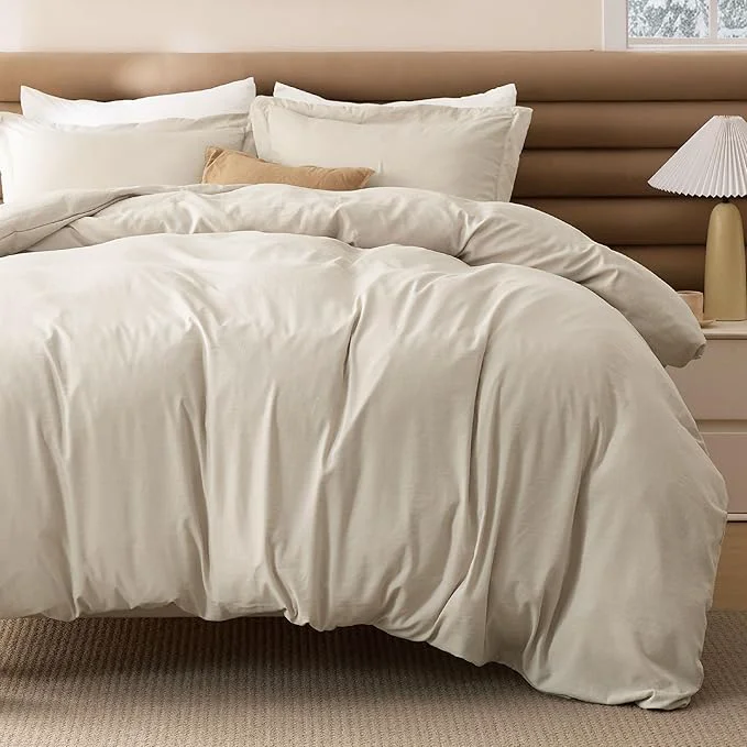 Excellent Bedsure Removable Cover with Comforter Duvet Insert California King – 4 Pieces Beige Prewashed Soft Bedding Set for All Seasons Use Includes 1 Duvet Cover 1 Comforter 2 Pillow Shams Lightweight