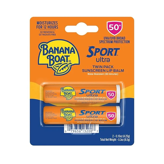 Trendy Banana Boat Sport Ultra SPF 50 Lip Sunscreen Twin Pack SPF Lip Balm Pack Reliable