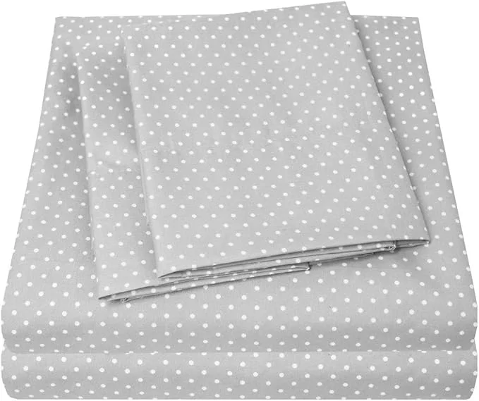 Powerful 1500 Supreme Collection King Sheet Sets Polka Dot Gray – Luxury Hotel Bed Sheets and Pillowcase Set for King Mattress – Extra Soft Elastic Corner Straps Deep Pocket Sheets King Polka Dot Gra Next-Generation