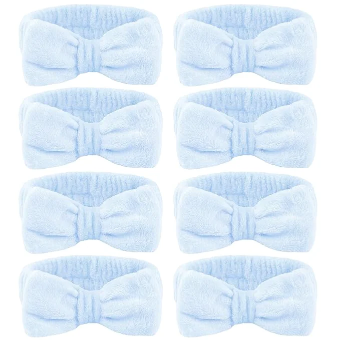 Carefully Designed Ondder 8 Pcs Blue Spa Headbands High-Quality