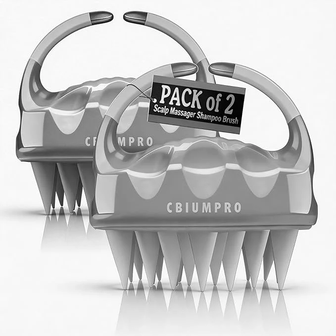 Clean Cbiumpro 2-Pack Scalp Massager Shampoo Brush Ultra Soft Silicone Scalp High-Quality