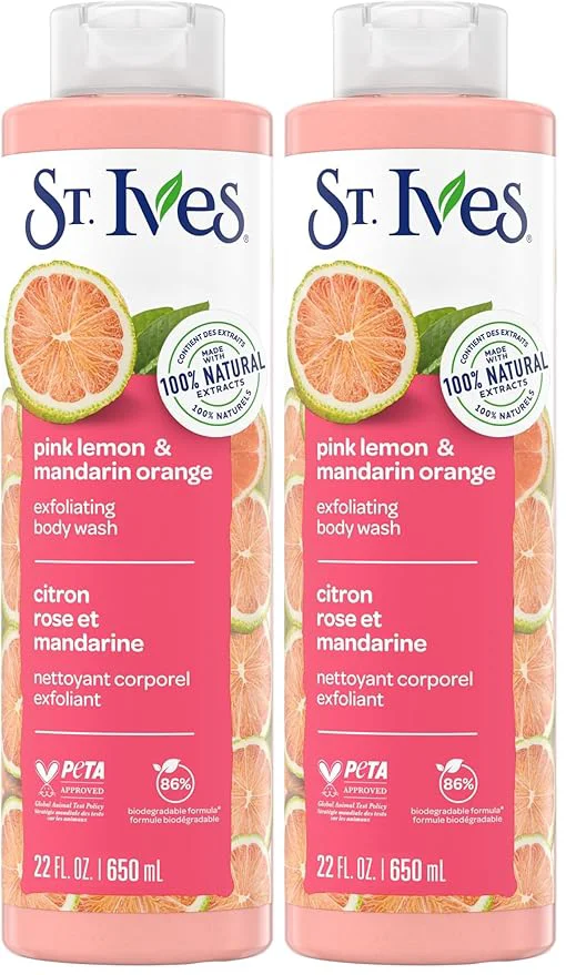 High-End St. Ives Body Wash Pink Lemon and Mandarin Orange 22 Ounce Carefully Designed