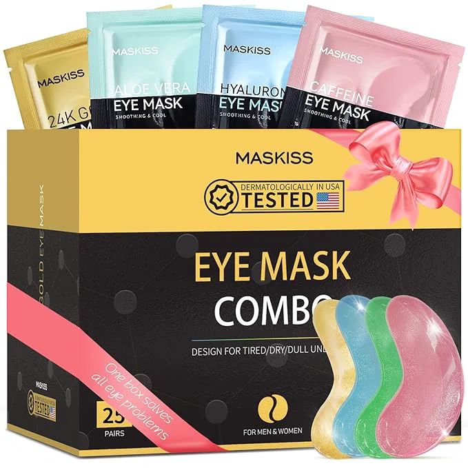 Superior Maskiss Under Eye Patches 24K Gold Hyaluronic Acid Aloe Vera Eye Masks High-Quality