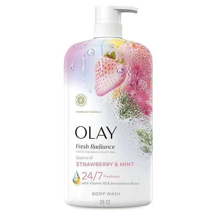 Premium Material Olay Body Wash for Women Fresh Radiance 24 7 Skin-Loving Freshness Visibly Flexible