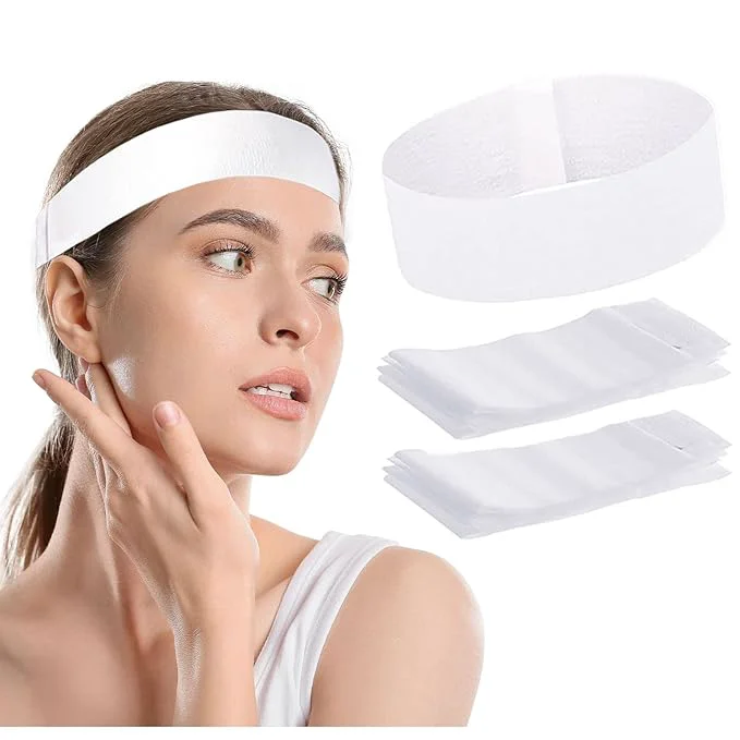 Responsible 200 Pieces Disposable Facial Headbands Versatile