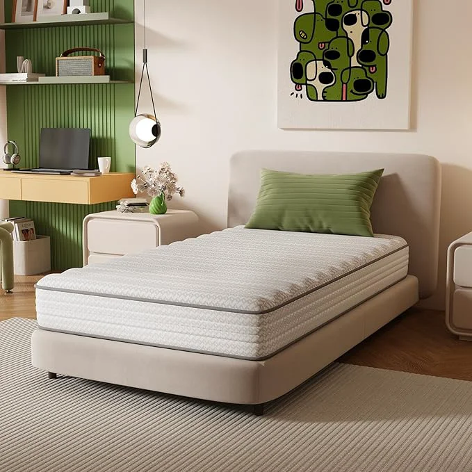 High-Grade Novilla Full Size Mattress 6 Inch Full Mattresses in a Box with Smarts™ Coil for Pressure Relief Medium Plush Foam and Spring Hybrid Colchones with CertiPUR-US for Kids Pure