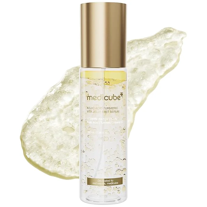 Convenient medicube Jelly Mist Serum with Kojic Acid Turmeric 2-in-1 Daily Facial Spray Reusable