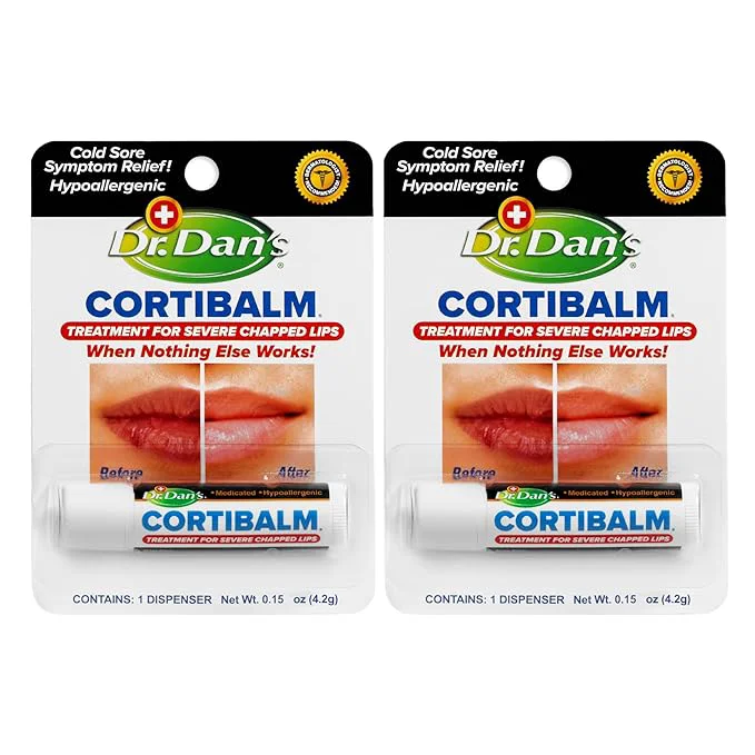 Refined Dr. Dan’s Cortibalm-2 Pack- for Dry Cracked Lips Durable