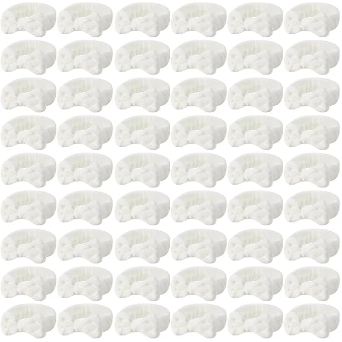 Fine Tigeen 52 Pieces Spa Headband for Washing Face Bulk Soft Coral Fleece Skincare Reliable