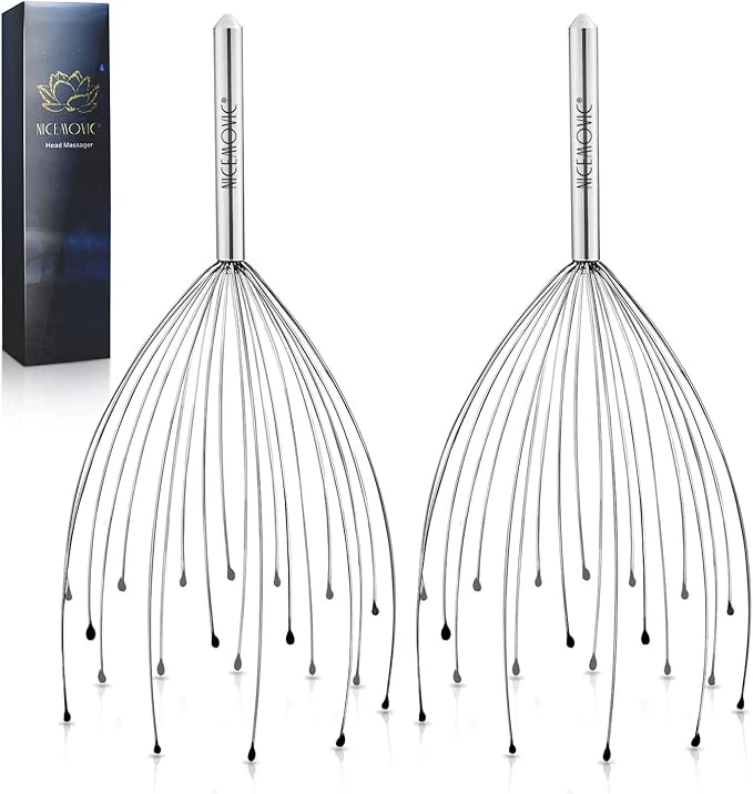 Authentic NICEMOVIC 2 Pack Head Scalp Massager Stocking Stuffers Stress Relief Gifts Fine Crafted