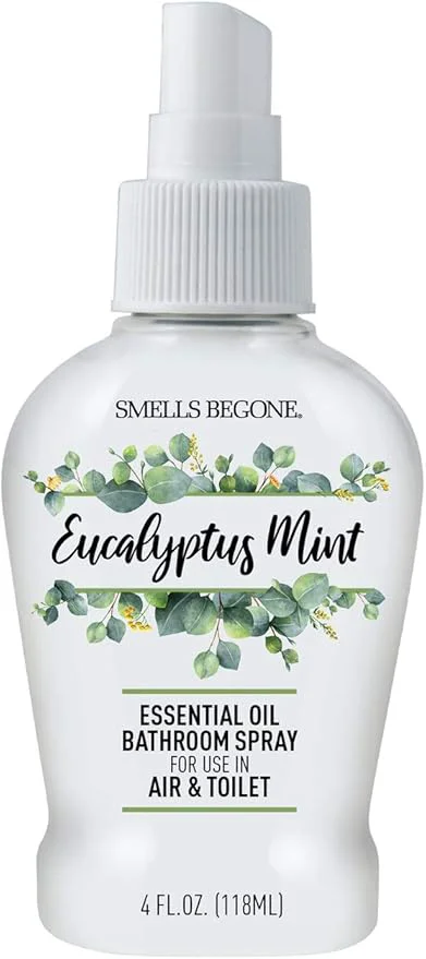 High-End SMELLS BEGONE 4 oz Essential Oil Bathroom Spray Natural
