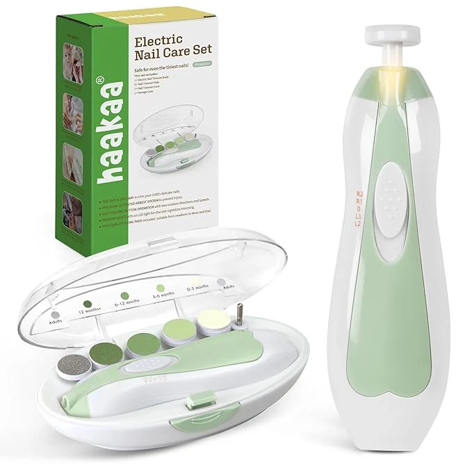 Responsible haakaa Baby Nail File Electric Baby Nail Care Set Green