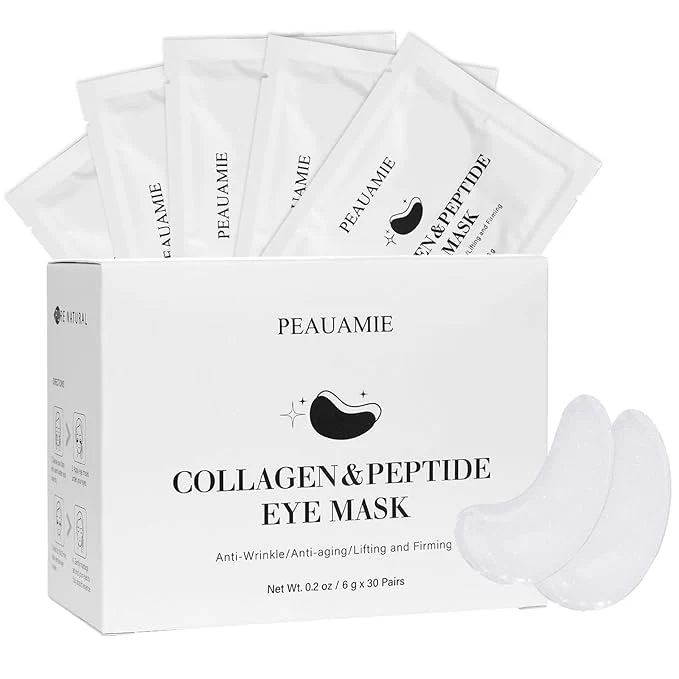 Contemporary PEAUAMIE Under Eye Patches Collagen and Peptide Eye Mask Secure