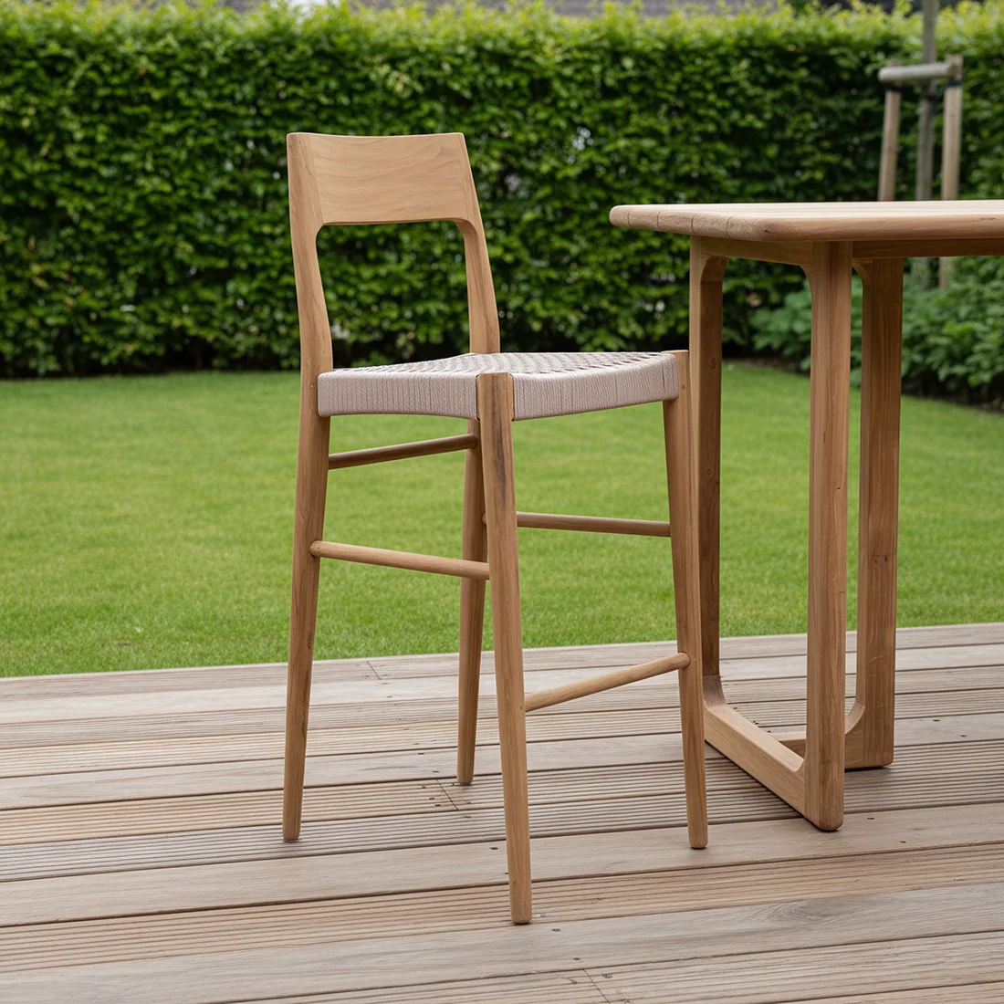 Efficient Freya outdoor barstoel naturel Organic