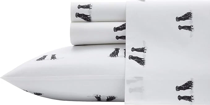 Top-Quality Eddie Bauer – Full Sheets Cotton Percale Bedding Set Crisp amp Cool Home Decor Dorm Room Essentials Labrador Fields White Full Exclusive