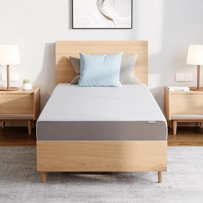 Responsible Amazon Basics Medium Firm Memory Foam Mattress Breathable 8 Inch Twin White Grey Quality