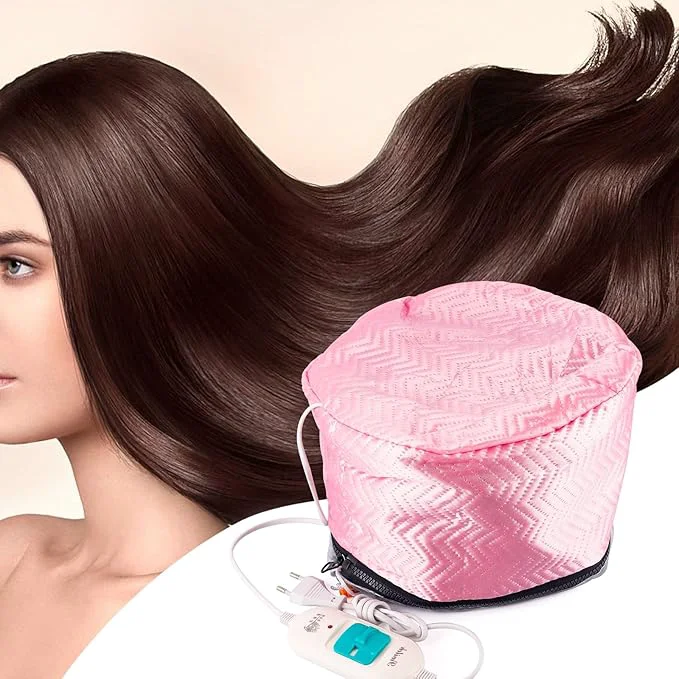 Safe Electric Hair Steamer Cap with Temperature Control Removable Thermal Hair Care Elegant
