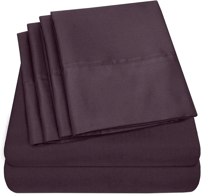 Easy-to-Use Twin XL Size Bed Sheets – 4 Piece 1500 Supreme Collection Fine Brushed Microfiber Deep Pocket Twin X-Large Sheet Set Bedding – 1 EXTRA PILLOW CASES GREAT VALUE Twin XL Purple Classic