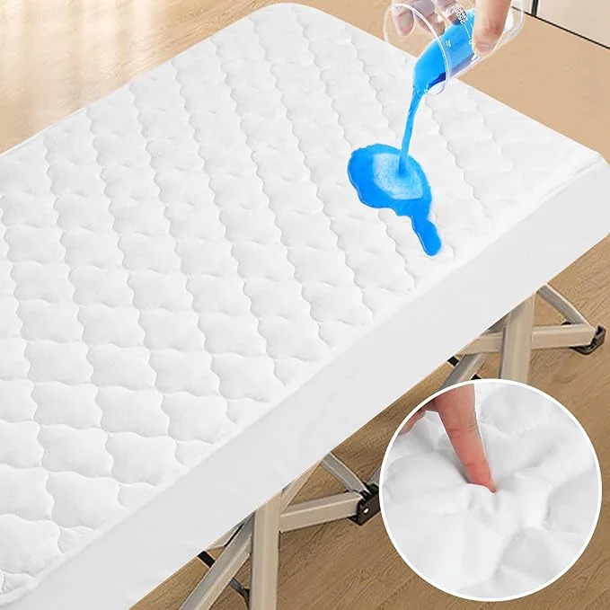 Crafted Cot Mattress Protector Pad Waterproof Quilted 30 quot x 75 quot Breathable amp Cooling Cot Mattresses Cover Fitted for Daybed Rollaway Narrow Twin Bed Camping RV Bunk with Deep Pocket Up to 10 quot White Sophisticated
