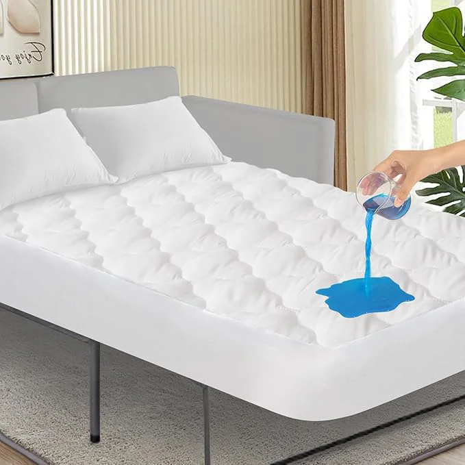 Premium Sofa Bed Queen Mattress Protector Pad Waterproof Quilted 60 quot X 72 quot Breathable amp Cooling Queen Sleeper Sofa Mattresses Pad Cover Fitted with Deep Pocket Up to 8 quot White Unique