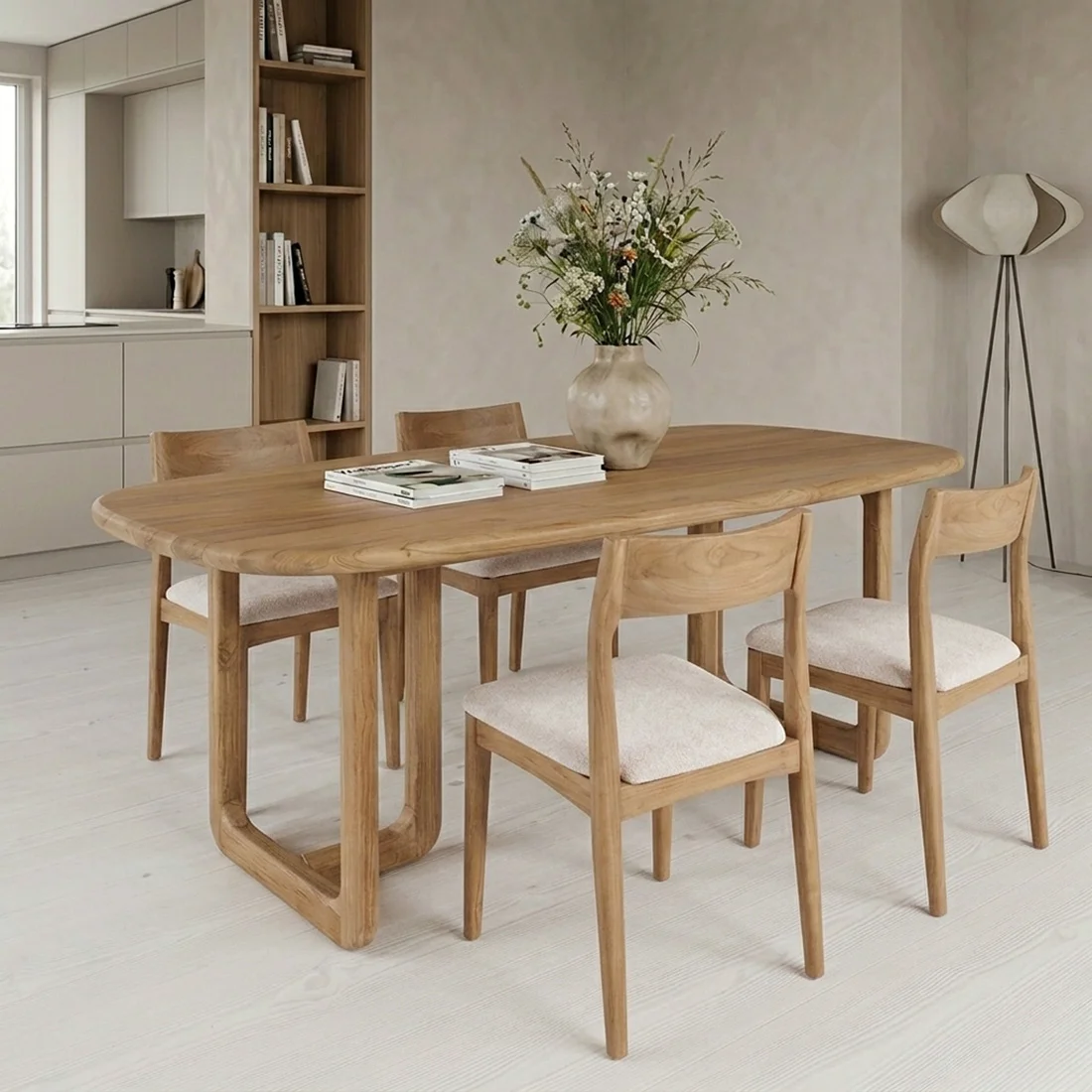 Professional Invierno teakhouten eettafel Minimalist
