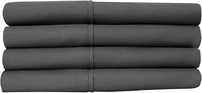 Professional Twin XL Size Bed Sheets – 4 Piece 1500 Supreme Collection Fine Brushed Microfiber Deep Pocket Twin X-Large Sheet Set Bedding – 1 EXTRA PILLOW CASES GREAT VALUE Twin XL Gray Top-Quality