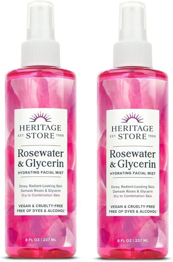 Genuine HERITAGE STORE Rosewater Glycerin 2-pack Verified