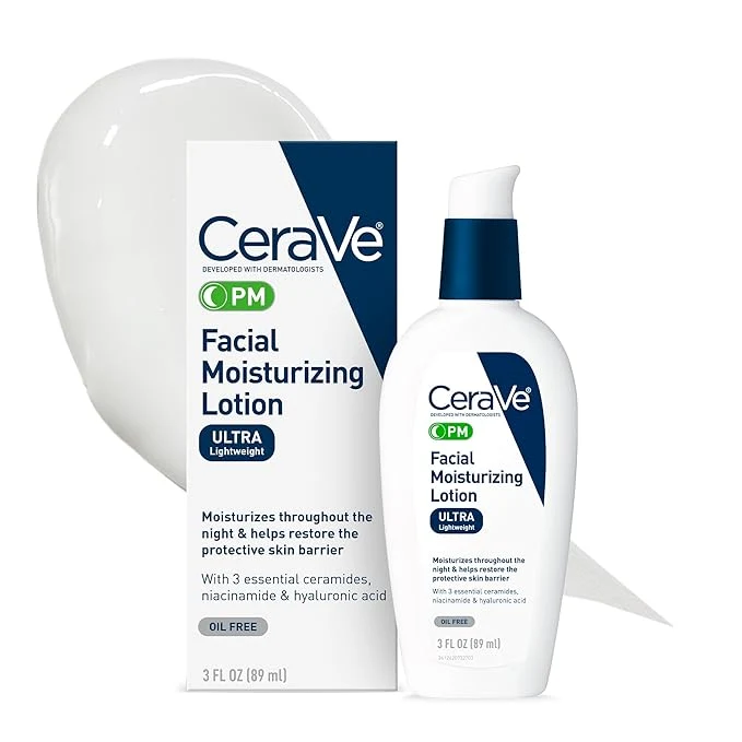 Elegant CeraVe PM Facial Moisturizing Lotion Night Cream Recyclable