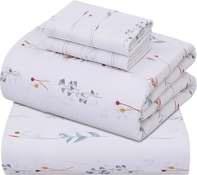 Detailed ZOYER Cotton Sheets – Full Size Percale Bedding Cooling amp Breathable Durable with a Crisp Soft amp Comfortable Feel 16 quot Deep Pocket 4-Piece Set Fairy Meadows