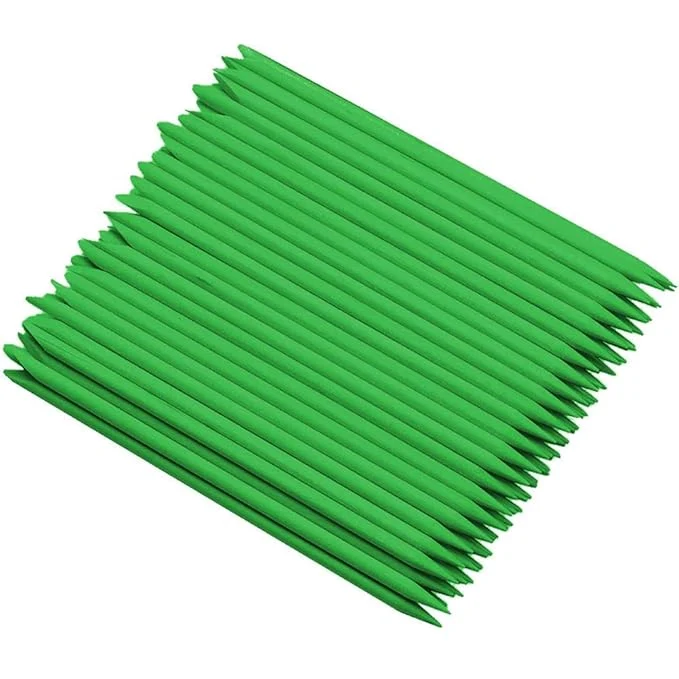 Consistent 100 Pcs Orange Wood Nail Sticks Double Sided Multi Functional Cuticle Pusher Smooth