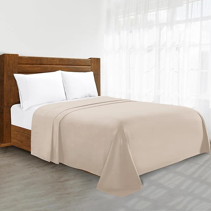 Prestigious Luxury Flat Sheet on Amazon Elegant Comfort Wrinkle- 1500 Premier Hotel Quality 1-Piece Flat Sheet Twin Twin XL Size Cream Fashionable