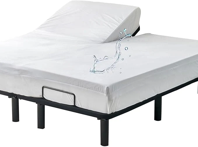 High-Performance 36-39 quot Split Top California King Mattress Protector for Adjustable Bed with Upper Flex Head Waterproof Ultra Soft Jersey Fitted Mattress Cover Versatile