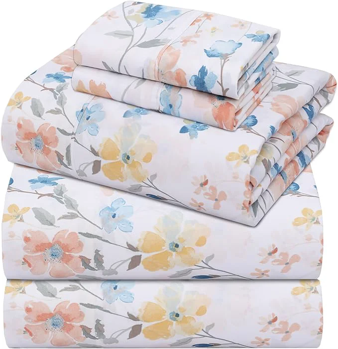 Top-Quality ZOYER Cotton Sheets – Split King Size Percale Bedding Cooling amp Breathable Durable with a Crisp Soft amp Comfortable Feel 16 quot Deep Pocket 5-Piece Set Summer Spring Sophisticated