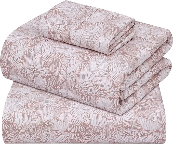 Enhanced ZOYER Cotton Sheets – Twin Size Percale Bedding Cooling amp Breathable Durable with a Crisp Soft amp Comfortable Feel 16 quot Deep Pocket 3-Piece Set Negative Print Versatile