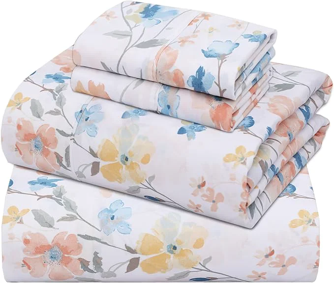 Optimized ZOYER Cotton Sheets – King Size Percale Bedding Cooling amp Breathable Durable with a Crisp Soft amp Comfortable Feel 16 quot Deep Pocket 4-Piece Set Summer Spring User-Friendly