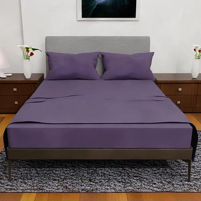 Innovative Royal Bliss King Size Sheets Set – 4 Piece Bedding – Wrinkle Double Brushed Cooling Deep Pocket Plum Refined