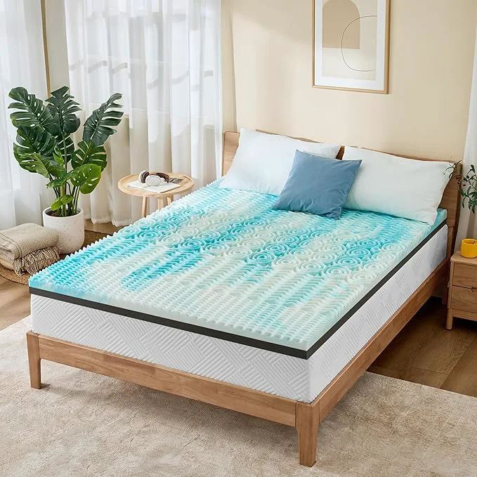 Enhanced Firm Mattress Topper Twin Size 3 Inch Pain Relieving Foam Bed Topper for Extra Support 5-Zone Memory Foam amp High-Density Foam Mattress Pad CertiPUR-US Detailed