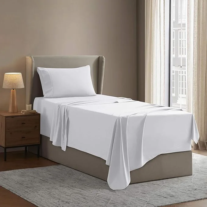 Advanced Nestl Twin XL Sheet Set – College Dorm Size – Luxury 1800 Ultra-Soft Microfiber Twin Extra Long Bed Sheets – Deep Pockets – Easy Fit – Extra Soft – 3 Piece Set Twin XL White Responsible