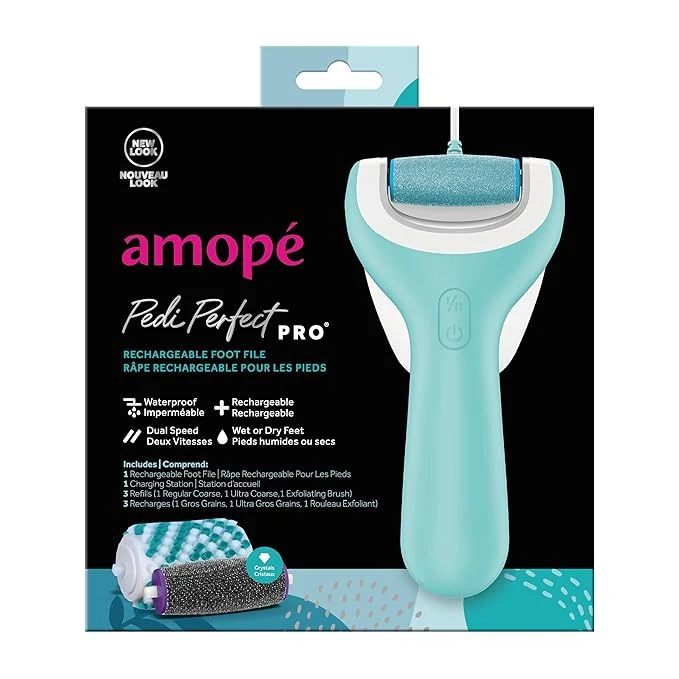 Enhanced Amope Pedi Pro Wet Dry Electric Foot File Callus Remover Kit Selected