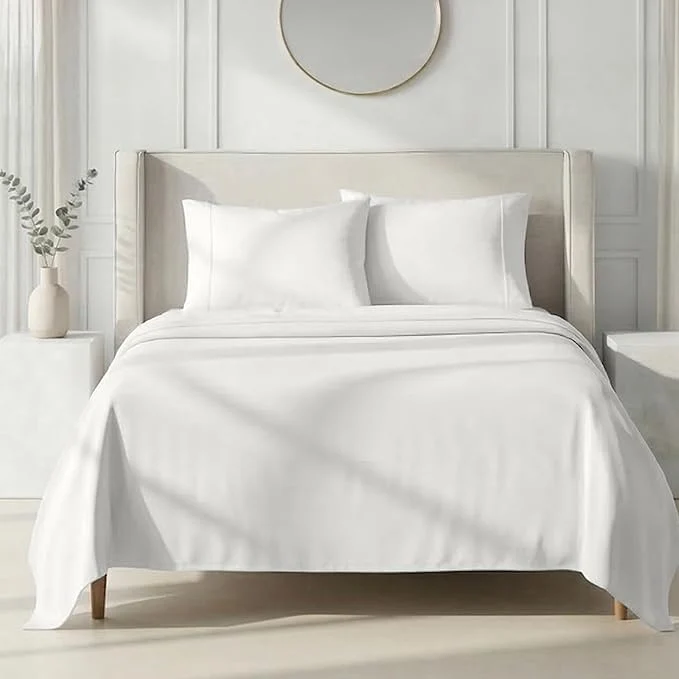 Efficient California Design Den Cal King Sheet Set – 1000 Thread Count Sateen Thick and Natural Cotton Sheets for California King Size Bed Deep Pockets Durable Bedding – True Ivory Exceptional