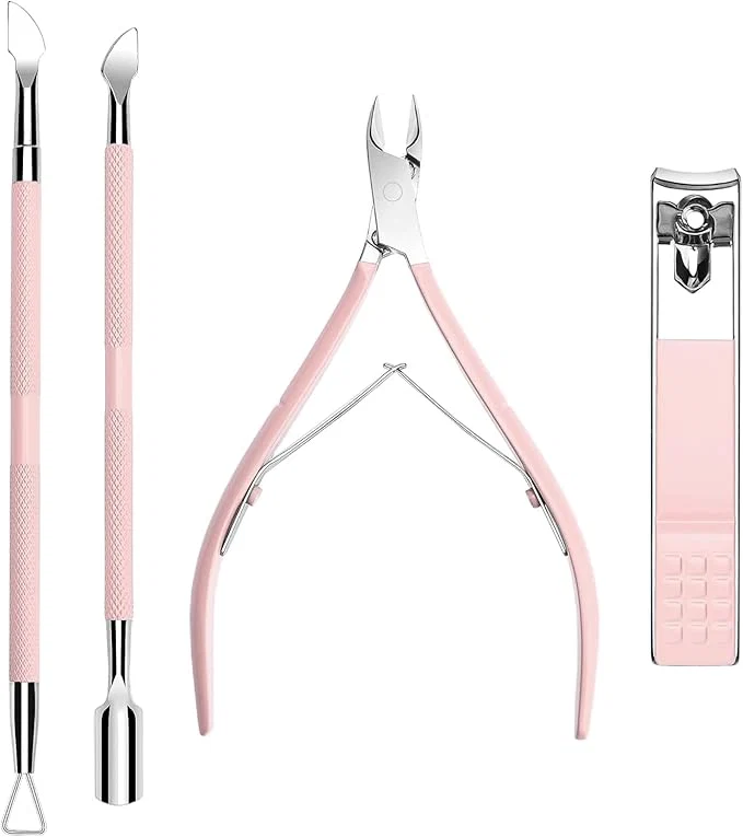 Safe Cuticle Trimmer with Cuticle Pusher and Nail Clipper Certified