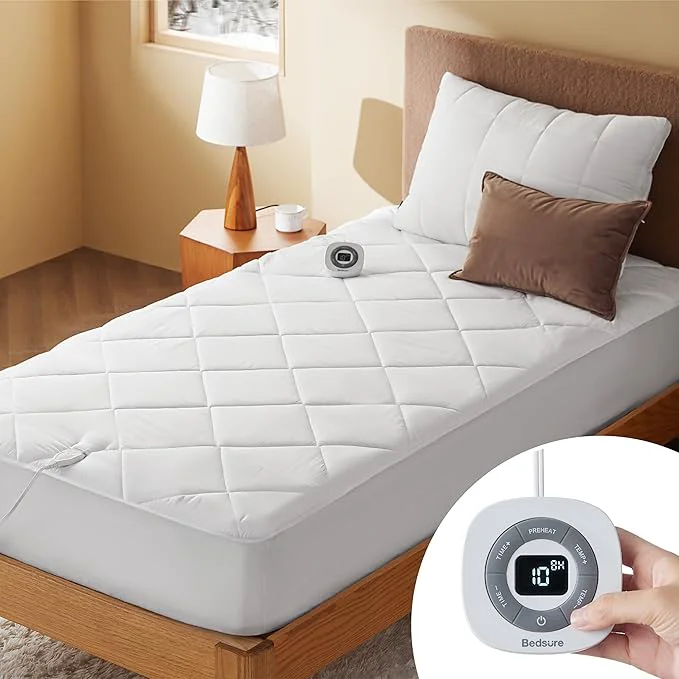 Eco-Friendly Bedsure Heated Mattress Pad Twin – Bed Warmer with Memory amp Preheat Functions 12-Hour Auto Off amp 10 Heat Settings Single Controller Fast Heating Brushed Electric Mattress Pad Twin 39 quot x75 quot Original