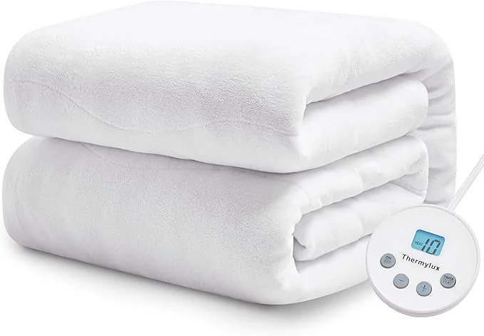 High-End Electric Mattress Pad Twin Size Quilted Wave 10 Heat Settings with 12 Hour Auto Off Deep Pocket Fits up to 18 quot Coral Fleece Bed Warmer ETL Machine Washable 39 quot x75 quot Lightweight