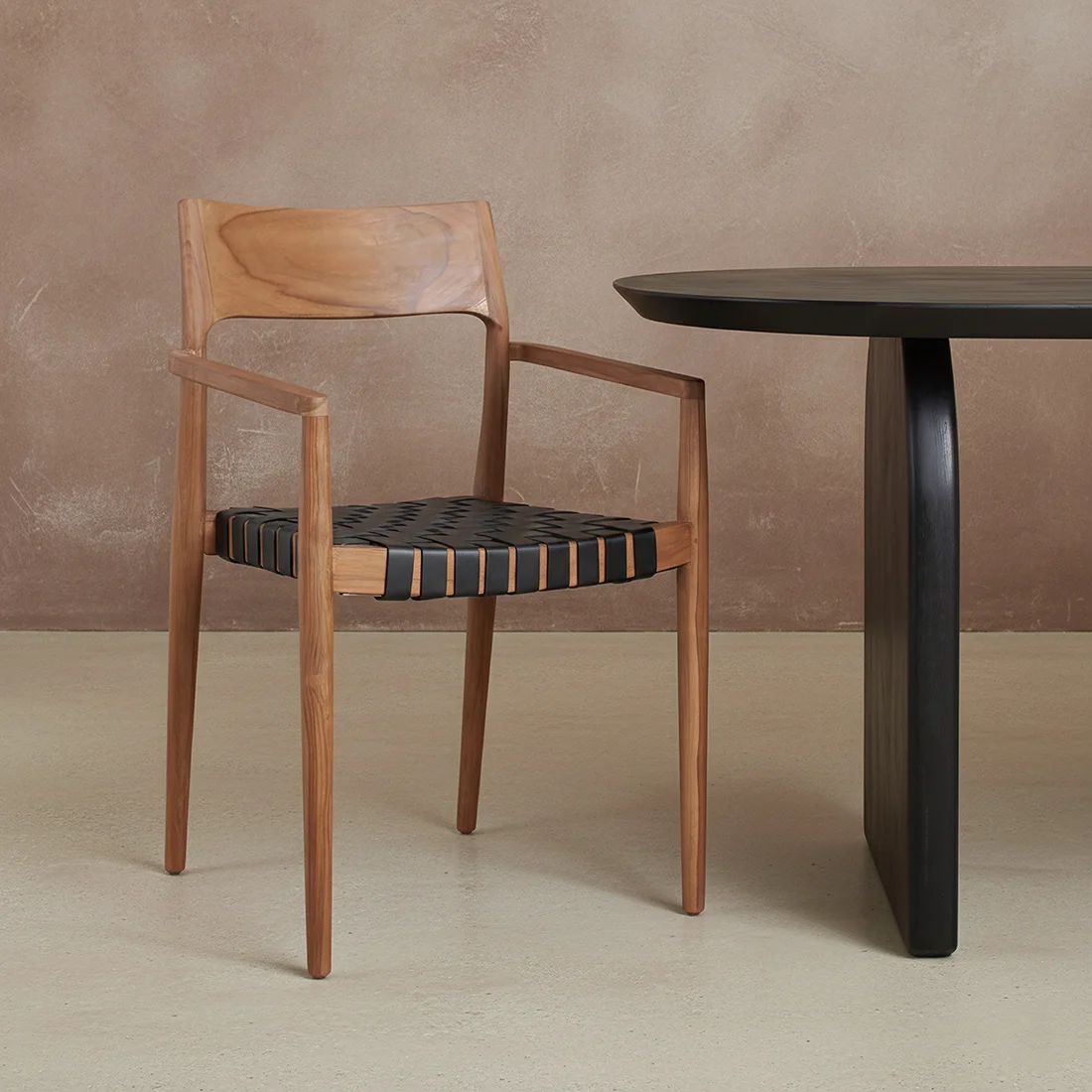 Soft Freya dining armchair black leather Quality