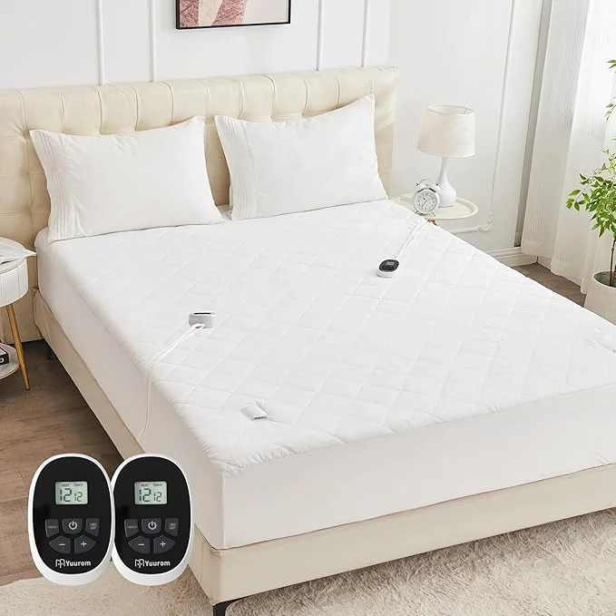 Optimized Heated Mattress Pad California King 72 quot ×84 quot Bed Warmer with Memory amp Preheat Functions Electric Mattress Pad Dual Control 12 Heat Settings 12-Hour Auto Off Long Cord Fits 18-24 quot Deep Pocket Relaxed