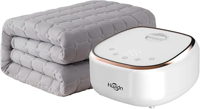 Elite Water Heated Mattress Pad Queen – Wireless Electric Bed Warmer with Quilted Cotton Cover Fast Heating Water Circulation System amp Soft Microfiber Blanket Selected