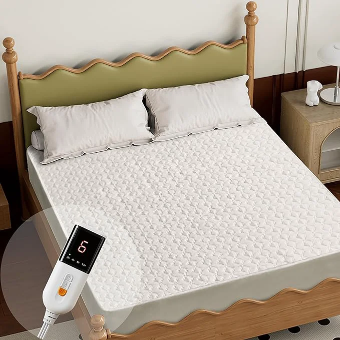 Comfortable Gotcozy Heated Mattress Pad Twin Size – Electric Mattress Pad Fit up to 15 with 6 Heat Setting amp 10 Hour Auto Off ETL Machine Washable White Authentic