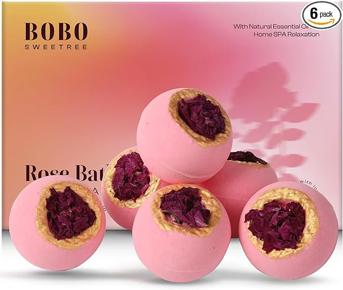 World-Class Bath Bombs for Women Gift Set of 6 Fizzies Luxury Large Size Outstanding