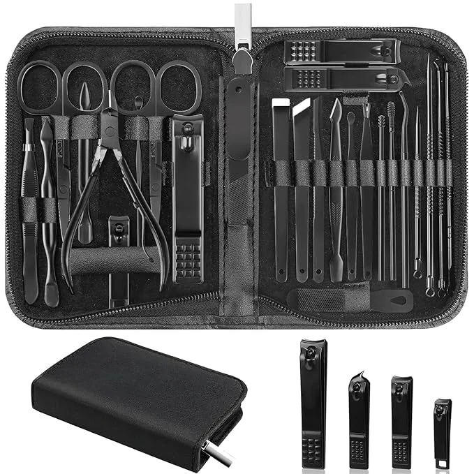 Fashionable Nail Clippers Set 26 Piece Manicure Set Pedicure Kit Stainless Steel Certified