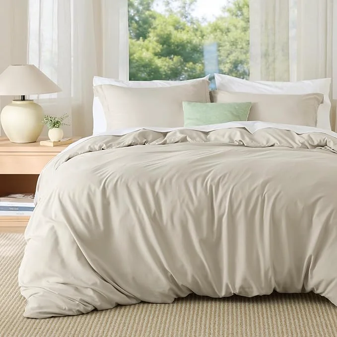 Next-Generation Bedsure Duvet Cover Oversized King Size – Soft Double Brushed Bedding Set for Kids amp Adults Zipper Closure 3 Pieces Includes 1 Duvet Cover 120 quot x98 quot amp 2 Pillow Shams NO Comforter Linen Original